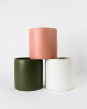 Load image into Gallery viewer, Ceramic Cylinder Pot Satin Matte Finish
