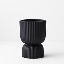 Load image into Gallery viewer, Brooklyn Pedestal Pot Black
